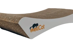 Без бренда Кігтеточка - лежанка дряпка для кішок та котів WellCat Graceful 53х24х8 см та коробка будинок 54*26*24,5см