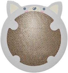 Кігтеточка для кошенят картонна у формі хом'яка з котячою м'ятою Trixie 31*2,5*32,5 см світло-сіра