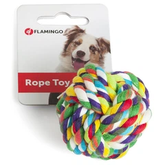 Іграшка для собак flamingo cotton ball плетіння м'яч, бавовна, 5,5 см