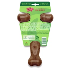 Важіль зі смаком бекону Benebone Wishbone Bacon іграшка для гризіння для собак вагою до 54 кг 22,86х16 см Коричневий