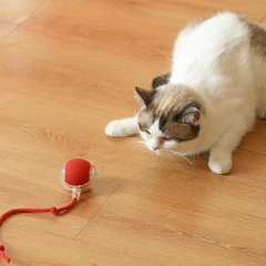 Без бренду Інтерактивний смарт-м'яч для котів і собак WikerBall зі світловими та звуковими ефектами, червоний