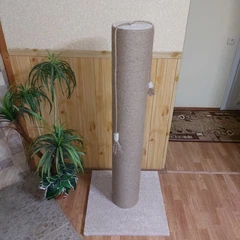 Без бренду Високий товстий стовп кігтеточка для котів котів великих порід 134см бежево молочна