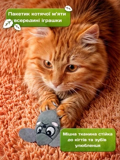 Без бренду Іграшка для котів “Мишка-дражнилка” з котячою м’ятою всередині