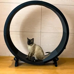 Бігове колесо для котів CutePet R01 XXL для середніх та великих порід кішок Колір Чорний