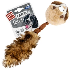 Іграшка для собак Борсук з 2-ма пищалками GiGwi Catch and fetch, штучне хутро, 26 см