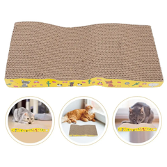 Style Pets Кігтеточка хвиля лежанка підлогова портативна з гофрокартону для сточування кігтів котів котів 42,5х21х5 см (483289-Prob)