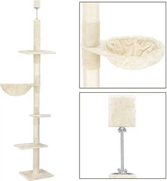 Багаторівнева котяча дряпка Springos 245 - 260 cm kremowy (5907719457741)