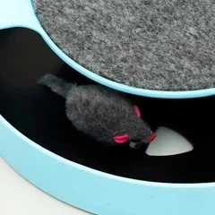 Best Roller Інтерактивна іграшка для котів "Злови мишку" Best Catch The Mouse з кігтечкою Блакитний