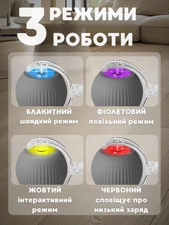 Без бренду Інтерактивна іграшка для котів з підсвіткою та автоматичним рухом, 3 режими, зарядка Type-C