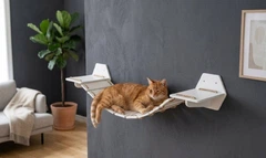 Sweet Pet Настінний місток для котів SweetPet Galaxy Bridge, підвісна доріжка для лазіння, полиця та елемент котячого комплексу, 92 см, Білий