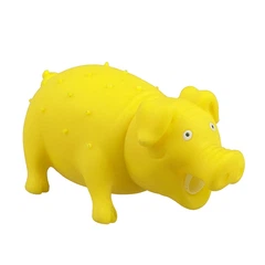 Игрушка для собак Свинка Свинья со Звуком Хрюкающая Большая 19см Clefers - Пищалка для животных (562018CL)