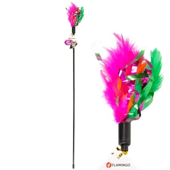 Іграшка для котів Flamingo Feather Stick дражнилка з пір’ям (46226)