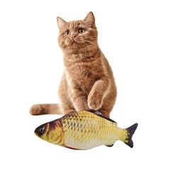 Ginger Інтерактивна іграшка для котів риба Короп 30см вібрує з USB
