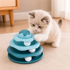 Без бренда Іграшка Taotaopets 07A10001 Dark Blue для кота інтелектуальна 3-х рівнева Вежа