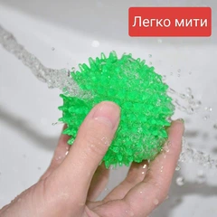 Без бренда Мяч TPR з шипами круглий звуковий для собак 5 см синій (з пищалкою)