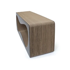 Кігтеточка дряпка лежанка для котів з картона CJ Gra Oak 84х37х29 см
