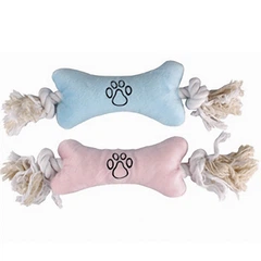 М\'яка іграшка для цуценят, плюшева кістка на канаті Flamingo Puppy Plush Bone (511796)