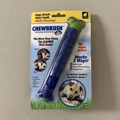 Кіт Іграшка кістка зубна щітка КИТ для собак Chewbrush Синій