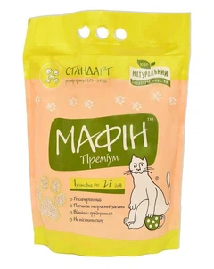 Наповнювач гігієнічний Бентонітовий Мафін для котячого туалету 4кг-2уп