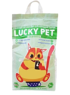 Наповнювач гігієнічний бентонітовий дрібний Lucky Pet для котячого туалету 5кг