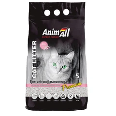 Бентонітовий наповнювач AnimAll з ароматом дитячої пудри, для котів, 5 л