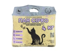 Соєво-кукурудзяний наповнювач тофу для котячого туалету Пан Сірко - гіпоалергенний, утворює грудочки 4 кг / 7 л