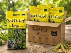 Soffi Cat Соєвий наповнювач для котячого туалету Soffi-Cat Tofu - гіпоалергенний, Набір 4 шт х 6 л (10 кг)