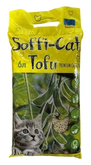 Soffi Cat Соєвий наповнювач для котячого туалету Soffi-Cat Tofu - гіпоалергенний, Набір 4 шт х 6 л (10 кг)