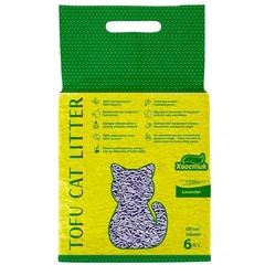 Соєвий наповнювач Тофу Лаванда Хвостик Tofu Cat Litter для котячого туалету, 2.6 кг/6 л (167648)