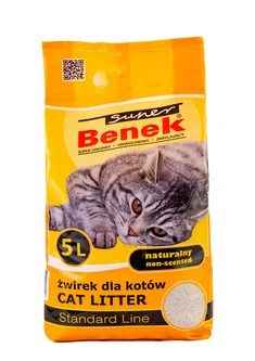 Наповнювач бентонітовий для котячих туалетів Super Benek Натуральний 5 л (7010012)