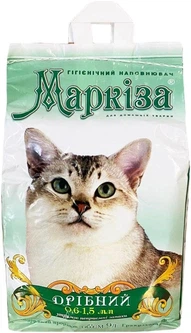 Маркиза Бентонітовий наповнювач для котячих туалетів "Маркіза" дрібний (0.6-1.5 мм) 5 кг