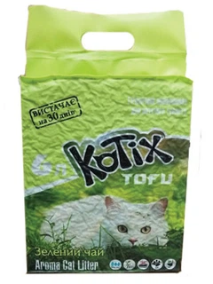 Наповнювач для котячого туалету Тофу з ароматом зеленого чаю Kotix Tofu 6 л