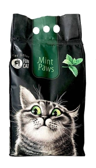 Без бренда Наповнювач для котячого туалету Fun Cat Mint Paws зерновий з ароматом м'яти 5л