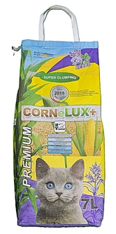 Наповнювач для котів кукурудзяний Cornelux+ лаванда 4 кг - 7 л