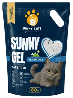 Sunny Pets Наповнювач силікагелевий ''Без запаху" (8 л) Sunny Cats