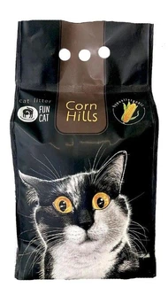 Silicat Гіпоалергенний наповнювач Fun Cat Corn Hills для котячого туалет з харчової кукурудзи, без запаху, 5л