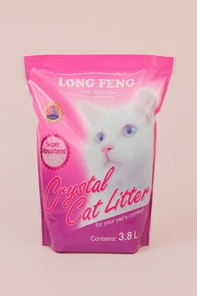 Наповнювач для котячого туалету силікагель Кристал Crystal Cat Litter 3,8 л (1,6 кг)
