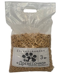 Без бренду Деревний наповнювач 3 кг (світла гранула)