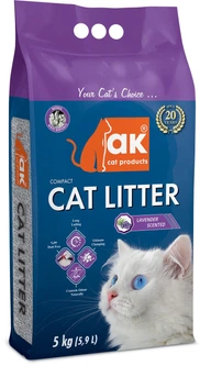 AK Cat Products Наповнювач бентонітовий AK Cat COMPACT CAT LITTER грудкувальний Лаванда, 5 кг