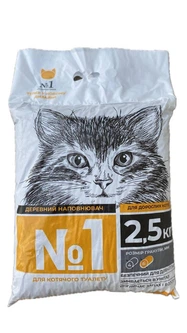 Collar Гігієнічний деревний наповнювач Super Cat №1 Економ для кошенят, 2,5 кг
