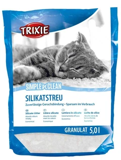 Силікагелевий наповнювач для туалета для котів Trixie Simple & Clean 5 л