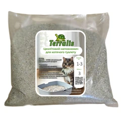 Цеолітовий наповнювач для котячого туалету Terralis 1-3 мм 3 л
