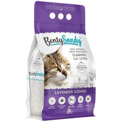 BentySandy Бентонітовий наповнювач Benty Sandy з ароматом лаванди, для котів, 5 л/4,35кг
