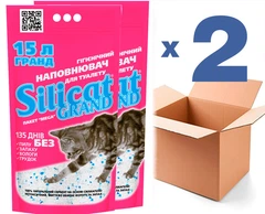 Наповнювач для котячого туалету силікагелевий Silicat Grand 15.0Lх2шт(30L)