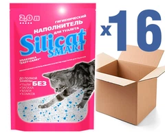 Наповнювач для котячого туалету силікагелевий Silicat Smart 2.0Lх16шт(32L)