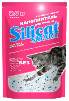 Наповнювач для котячого туалету силікагелевий Silicat Smart 2.0Lх16шт(32L)
