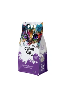 ClearCat Комкуючий бентонітовий наповнювач для котячого туалету Clear Cat Blanco лаванда 5 л