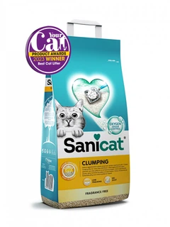 Наповнювач для котячого туалету комкуючий Sanicat Clumping Fragrance Free 8 л - 6,5 кг