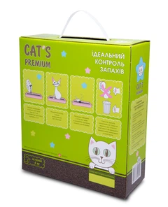 Гігієнічний наповнювач для котячих туалетів CAT'S PREMIUM 6л (6 кг) (4820273540012)