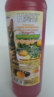 Happy Pets Рідкий Наповнювач 1Л сонячний аромат цитрусової бадьорості помаранчевий